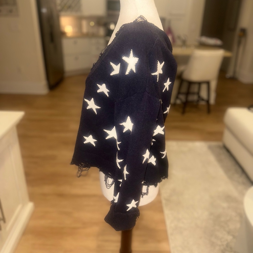 Wild Honey Distressed Star Sweater - Picture 4 of 4